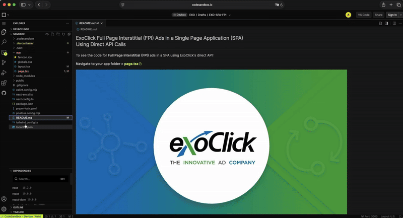 Full Page Interstitial (FPI) Ads in Single Page Applications