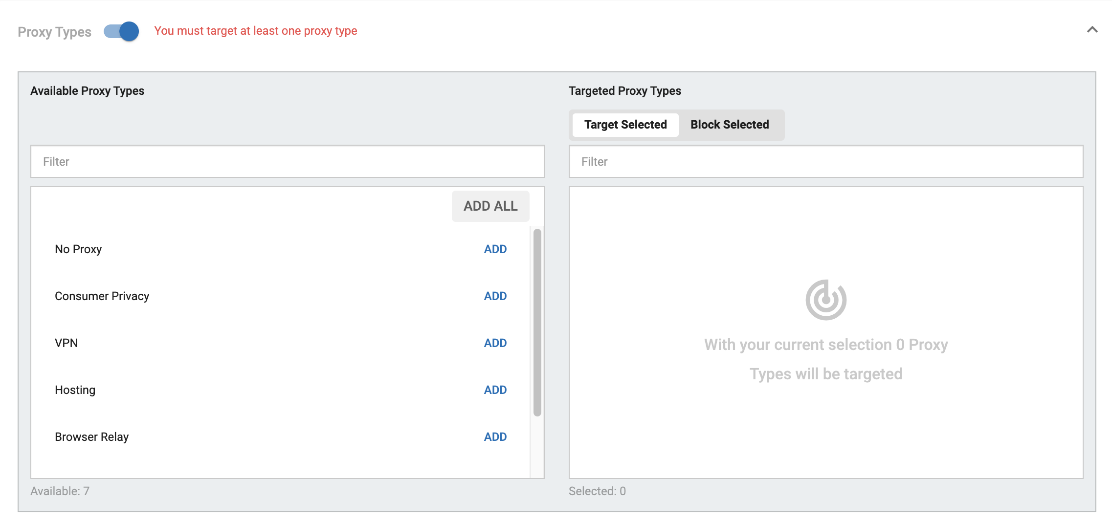 Proxy Types