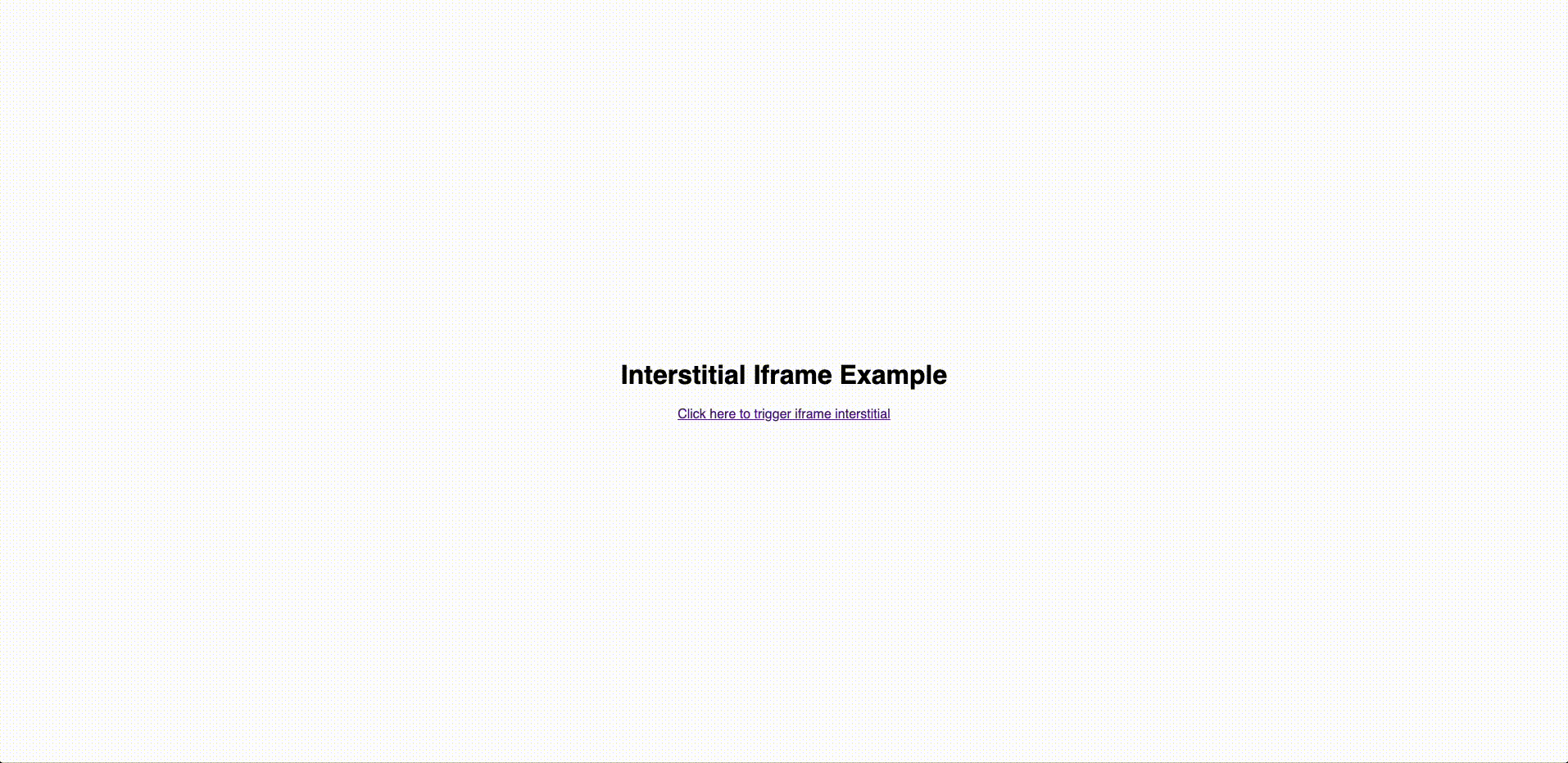 ExoClick Interstitial Iframe creativeDisplayed