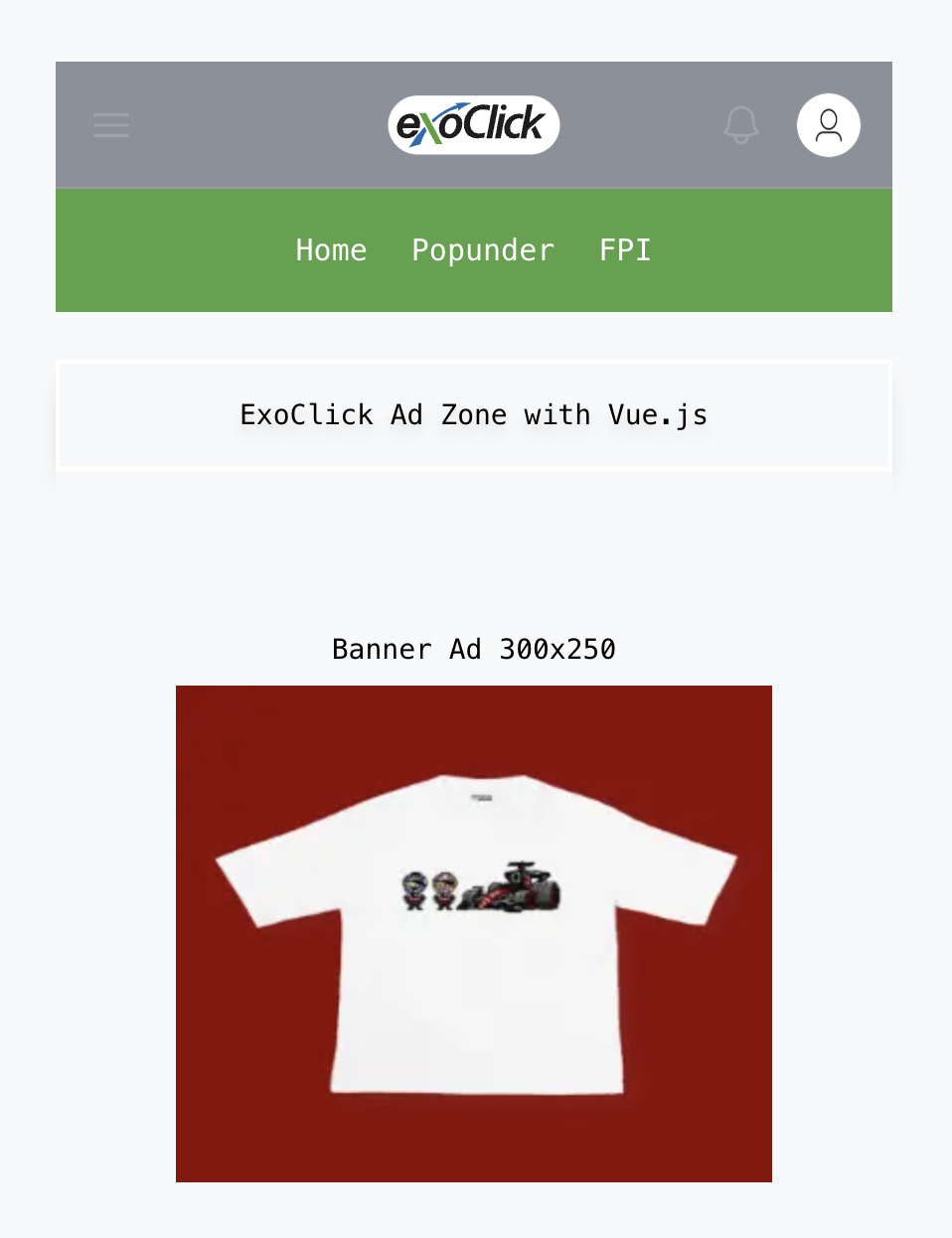 ExoClick Ad Zone Integration with Vue.js