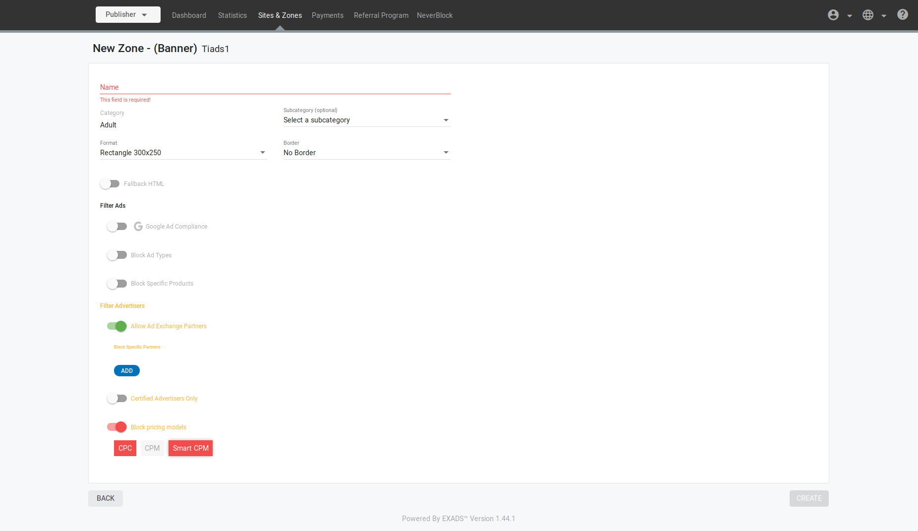 Blocking Pricing Models