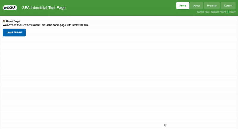 Full Page Interstitial (FPI) Ads in Single Page Applications