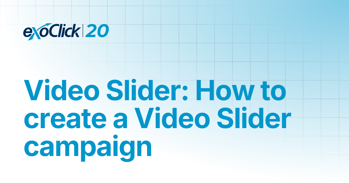 Video Slider: How to create a Video Slider campaign | Tutorials ...